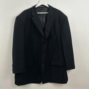 Vinci Men’s Black Button Down Long Sleeve Blazer Size 54L